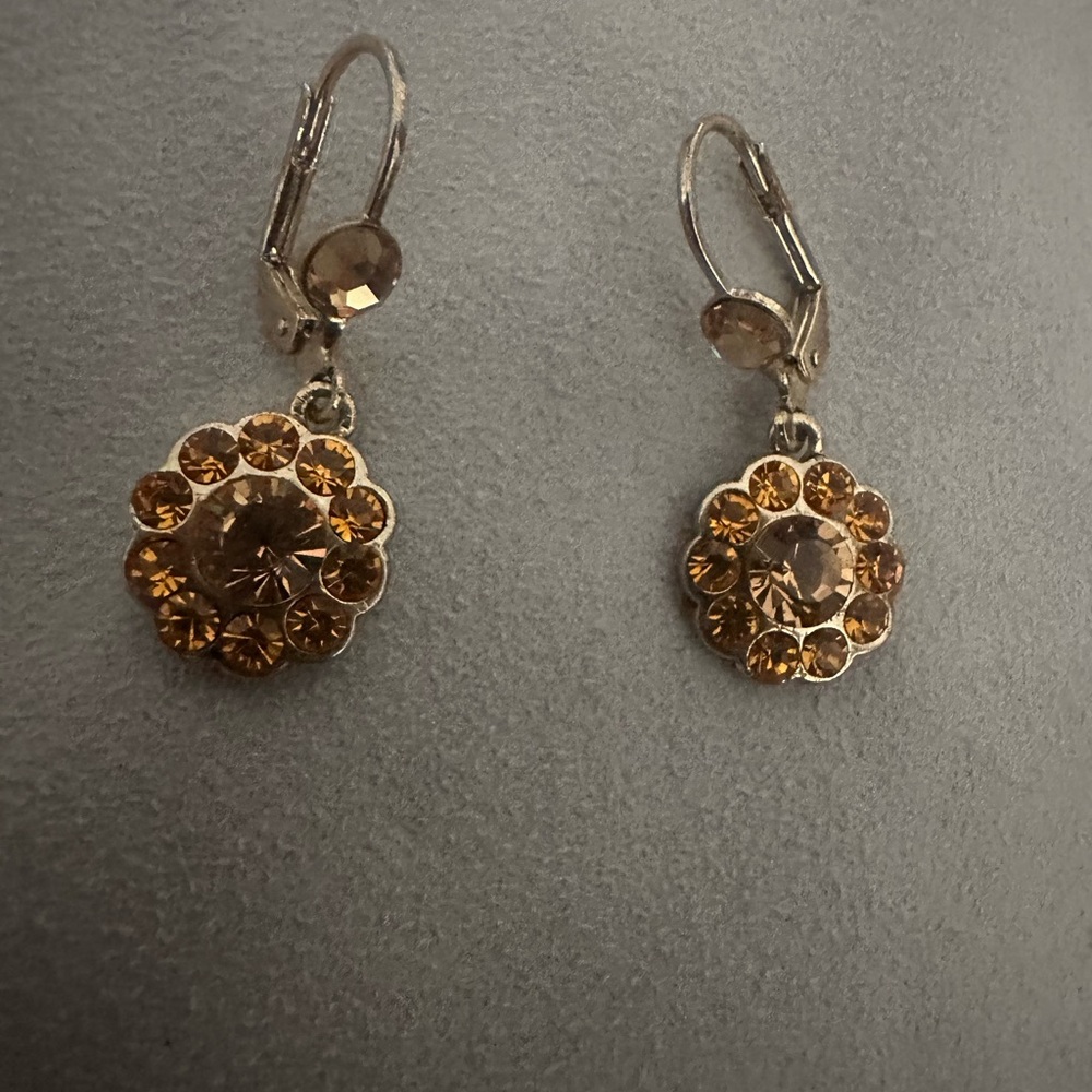 Elegant Gold Crystal Earrings